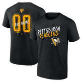 Pittsburgh Penguins Big & Tall Hustle Personalized Name & Number T-Shirt Black