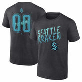 Seattle Kraken Hustle Personalized Name & Number T-Shirt Charcoal