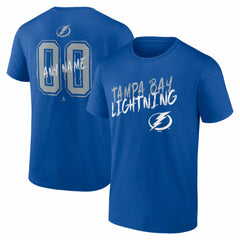 Tampa Bay Lightning Big & Tall Hustle Personalized Name & Number T-Shirt Blue