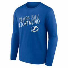 Tampa Bay Lightning Hustle Personalized Name & Number Long Sleeve T-Shirt Blue