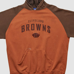 Cleveland Browns Reebok 2000s Hooded Pullover Sweatshirt - Clay Vintage for sale