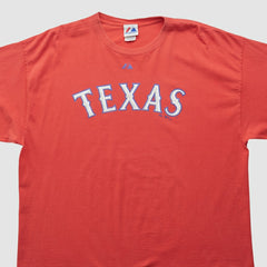 Texas Rangers Majestic 2009 T-shirt - Red Vintage