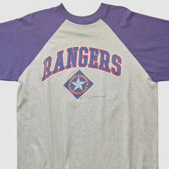 Texas Rangers Logo Athletic T-shirt - Heather Gray Vintage