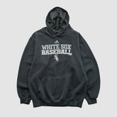 Chicago White Sox Adidas 2010s Hooded Pullover Sweatshirt - Charcoal Vintage