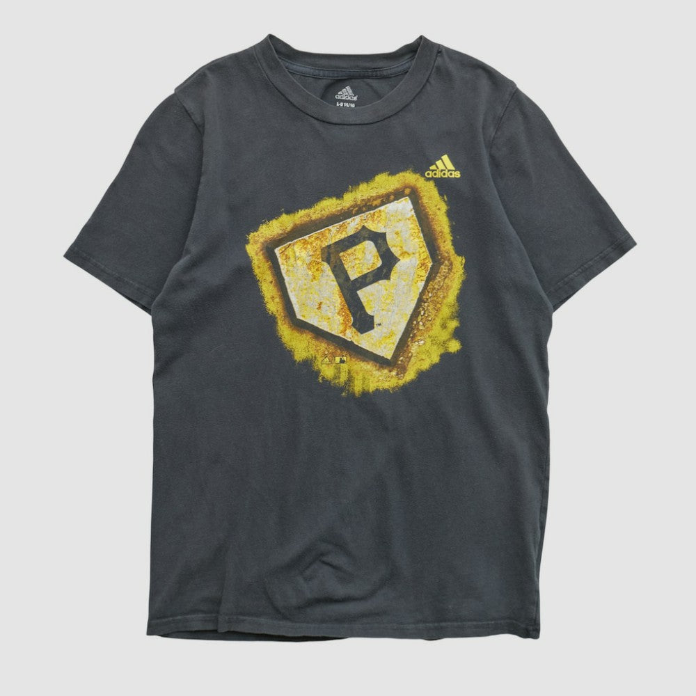 Pittsburgh Pirates Adidas 2010s T-shirt - Black Vintage