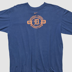 Detroit Tigers 2000s Long Sleeve T-shirt - Navy Vintage | Nike