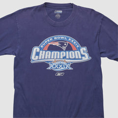 New England Patriots Reebok 2005 Long Sleeve T-shirt - Navy Vintage discount