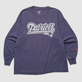 New England Patriots NFL 2000s Long Sleeve T-shirt - Navy Vintage sale