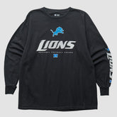 Detroit Lions NFL 2010s Long Sleeve T-shirt - Black Vintage discount
