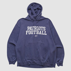 New England Patriots Reebok 2000s Hooded Pullover Sweatshirt - Navy Vintage online