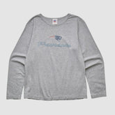 New England Patriots NFL 2000s Long Sleeve T-shirt - Heather Gray Vintage for sale
