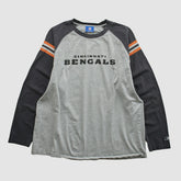 Cincinnati Bengals Reebok 2000s Long Sleeve T-shirt - Heather Gray Vintage cheap
