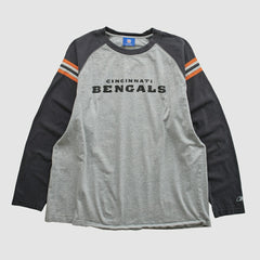 Cincinnati Bengals Reebok 2000s Long Sleeve T-shirt - Heather Gray Vintage cheap