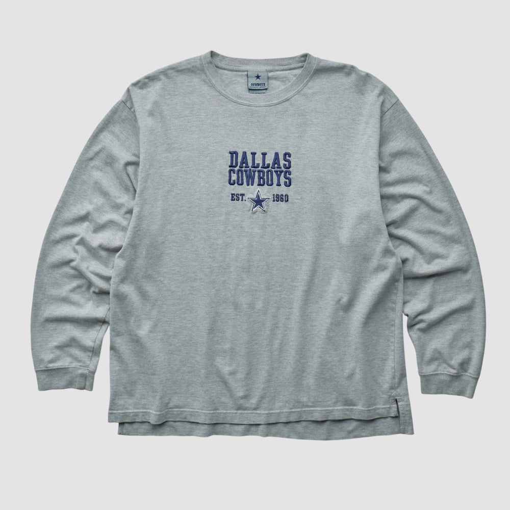 Dallas Cowboys Cowboys Authentic Apparel 2000s Long Sleeve T-shirt - Heather Gray Vintage online