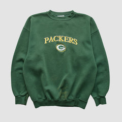Green Bay Packers Logo Athletic Pullover Sweatshirt - Green Vintage sale