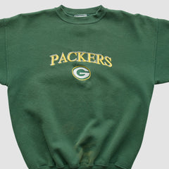 Green Bay Packers Logo Athletic Pullover Sweatshirt - Green Vintage sale
