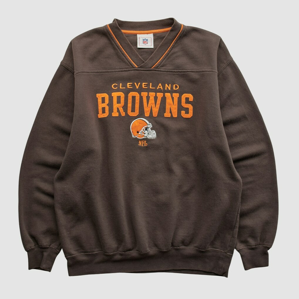 Cleveland Browns NFL 2000s Pullover Sweatshirt - Brown Vintage for sale
