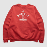 Boston Red Sox Adidas 2000s Pullover Sweatshirt - Red Vintage