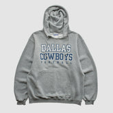 Dallas Cowboys Reebok 2000s Hooded Pullover Sweatshirt - Heather Gray Vintage discount