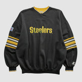 Pittsburgh Steelers Starter 90s Pullover Sweatshirt - Black Vintage discount