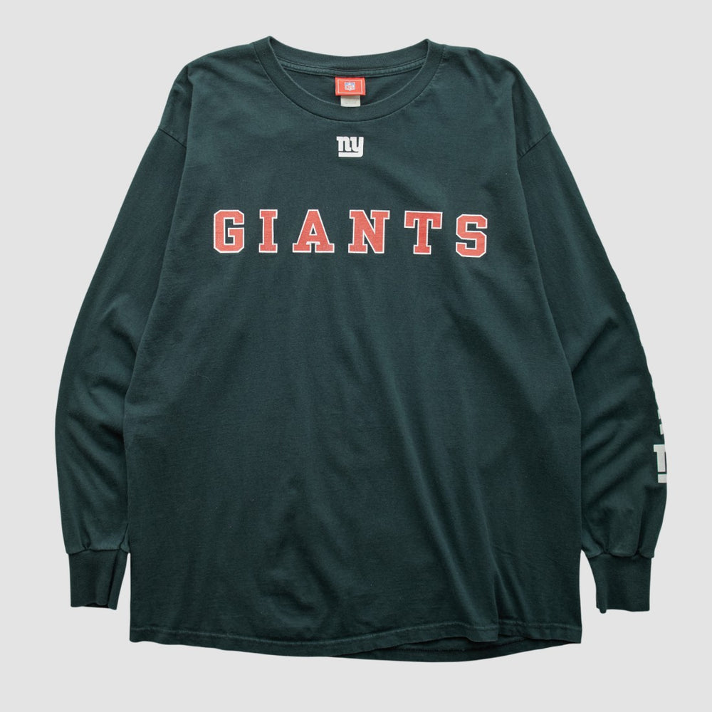 New York Giants NFL 2000s Long Sleeve T-shirt - Black Vintage discount