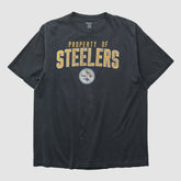 Pittsburgh Steelers Reebok 2000s T-shirt - Black Vintage discount