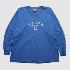 Indianapolis Colts NFL 2000s Long Sleeve T-shirt - Blue Vintage on sale