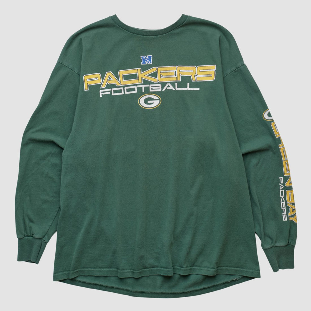 Green Bay Packers NFL 2000s Long Sleeve T-shirt - Green Vintage discount