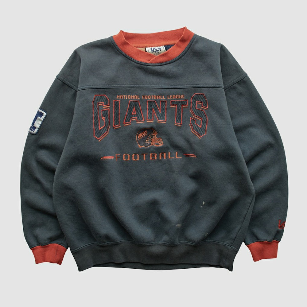 New York Giants Lee Apparel 90s Pullover Sweatshirt - Charcoal Vintage on sale