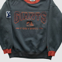 New York Giants Lee Apparel 90s Pullover Sweatshirt - Charcoal Vintage on sale