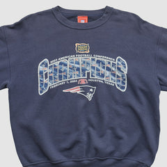 New England Patriots NFL 2003 Pullover Sweatshirt - Navy Vintage discount