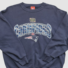 New England Patriots NFL 2003 Pullover Sweatshirt - Navy Vintage discount