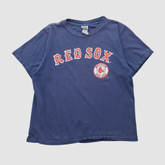 Boston Red Sox Cotton 2000s T-shirt - Navy Vintage