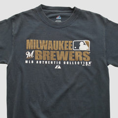 Milwaukee Brewers Majestic 2008 T-shirt - Black Vintage