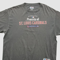 St. Louis Cardinals Majestic 2000s T-shirt - Charcoal Vintage