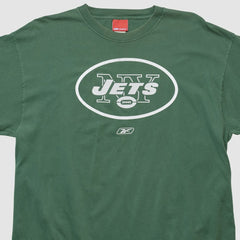 New York Jets Reebok 2000s Long Sleeve T-shirt - Green Vintage for sale