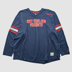 New England Patriots NFL 2000s Long Sleeve T-shirt - Navy Vintage for sale