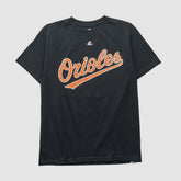 Baltimore Orioles Majestic 2000s T-shirt - Black Vintage