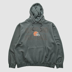 Cleveland Browns Majestic 2010s Hooded Pullover Sweatshirt - Gray Vintage sale