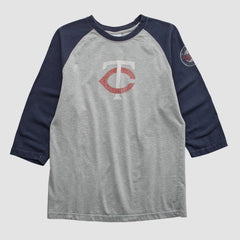 Minnesota Twins Majestic 2000s T-shirt - Heather Gray Vintage