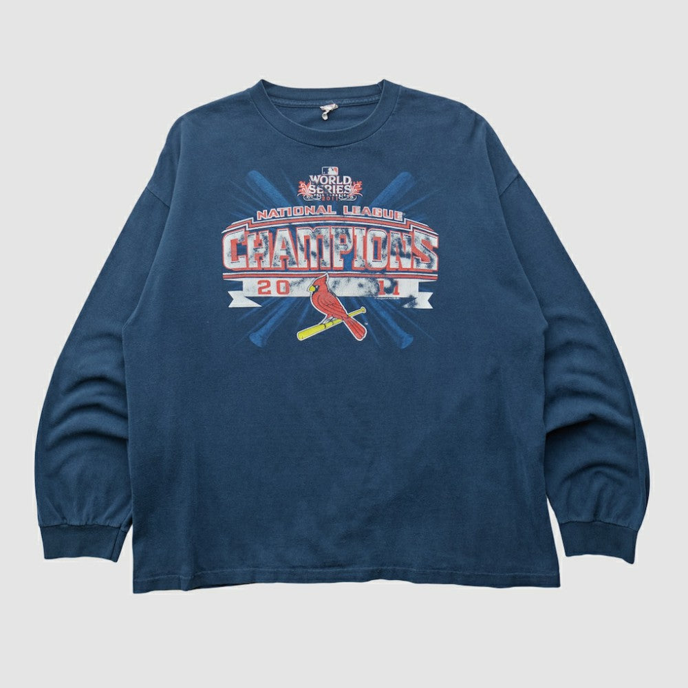 St. Louis Cardinals Alstyle 2011 Long Sleeve T-shirt - Navy Vintage