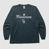 Colorado Rockies Delta 2007 Long Sleeve T-shirt - Black Vintage