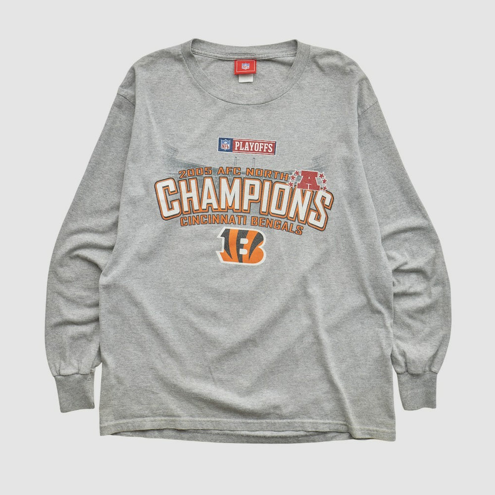 Cincinnati Bengals NFL 2005 Long Sleeve T-shirt - Heather Gray Vintage discount