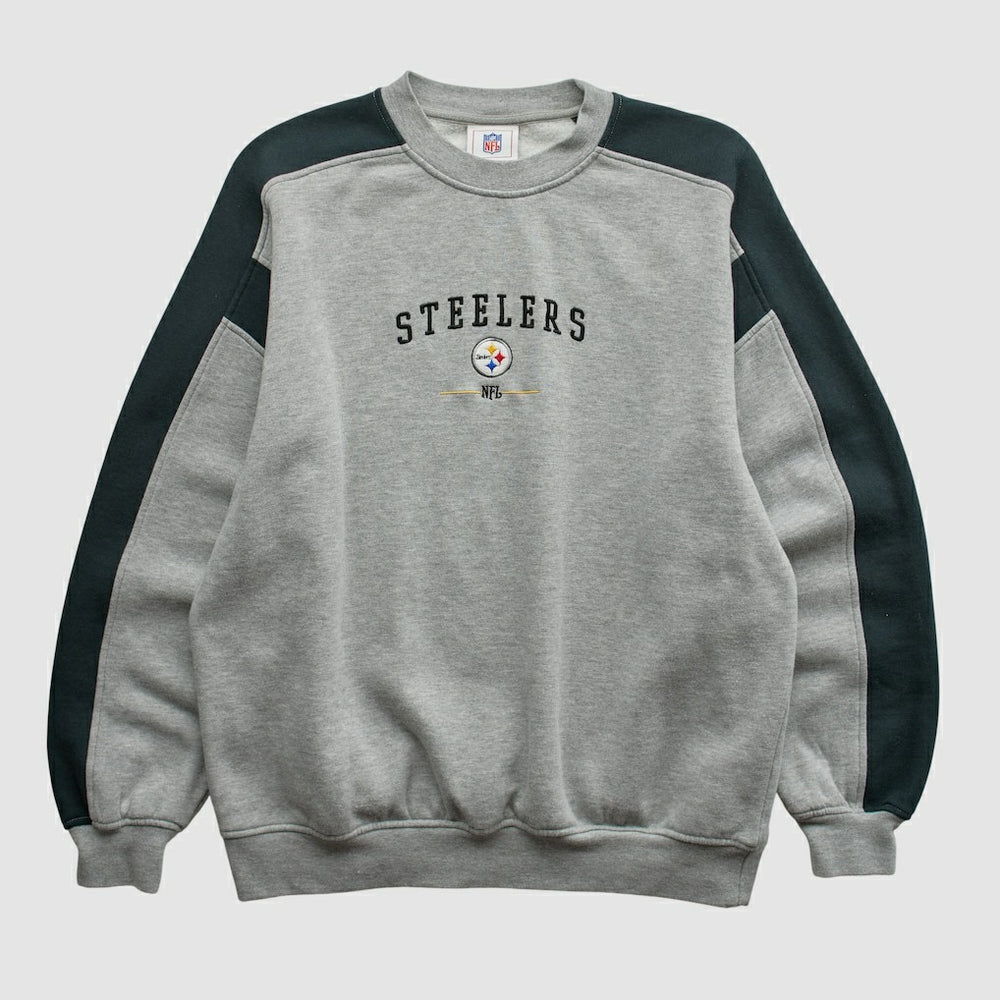 Pittsburgh Steelers NFL 2000s Pullover Sweatshirt - Heather Gray Vintage cheap