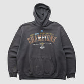 New Orleans Saints NFL 2009 Hooded Pullover Sweatshirt - Charcoal Vintage on sale
