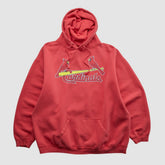 St. Louis Cardinals 2000s Hooded Sweatshirt - Red Vintage