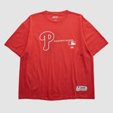 Philadelphia Phillies Majestic 2000s T-shirt - Red Vintage