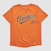 Baltimore Orioles Majestic 2000s T-shirt - Orange Vintage