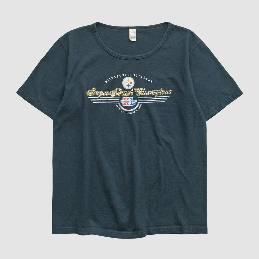 Pittsburgh Steelers Anvil 2006 T-shirt - Navy Vintage on sale