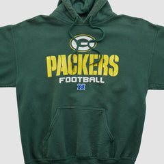 Green Bay Packers NFL 2000s Hooded Pullover Sweatshirt - Green Vintage cheap